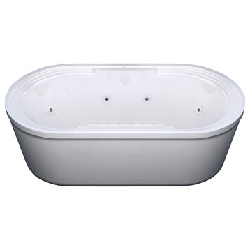 Atlantis Whirlpools Royale 34 x 67 Oval Freestanding Air & Whirlpool Jetted Tub