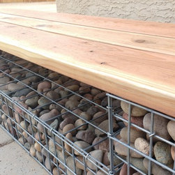 Custom Gabion Bench Seat - Outdoor Benches