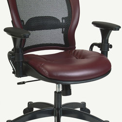 Burgundy Professional Back Leather Office Chair - Office Chairs