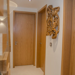 Oak Real Wood Veneer Single Doors - Home Decor
