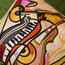 Music is my Life by Alfred Gockel Accent Pillow Cover Handmade Art Silk 18x18"