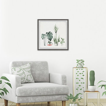 "Little Botanical Garden" Framed Painting Print