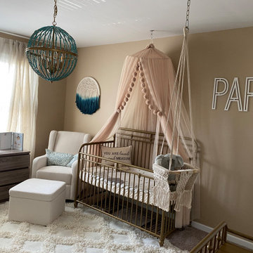 Nude Nursery with a Pop of Color