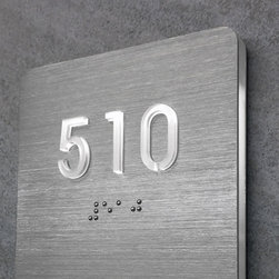 Room Numbers Lighted + Button / Braille - House Numbers
