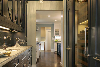 Wine cellar - transitional wine cellar idea in New York