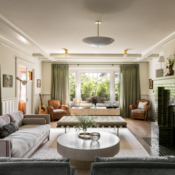 Living Room of a historic Craftsman residence in Santa Monica, CA