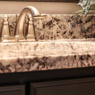 Blue Flower Granite Bathroom Countertops
