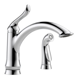 Delta Linden&trade; Single Handle Kitchen Faucet with Spray - Kitchen Faucets