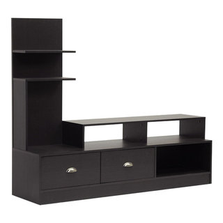 Baxton Studio Armstrong Dark Brown Modern TV Stand Transitional