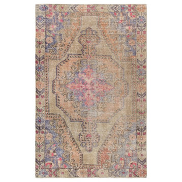 Vintage Oushak Collection Hand-Knotted Lamb's Wool Area Rug- 4' 4"x 7' 0"