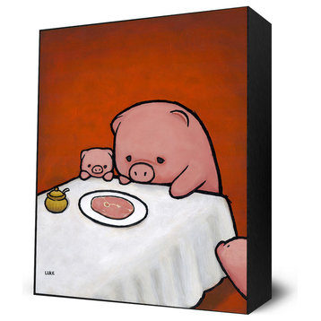 Revenge is a Dish, Pig Mini Art Block by Luke Chueh