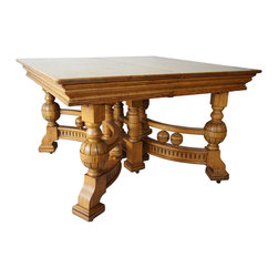 Aesthetic Movement Oak Square Extending Dining Table - Dining Tables