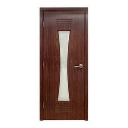 Modern Interior Door With Frosted Glass M061 Black Walnut - Interior Doors