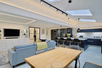 Contemporary living room in Hertfordshire.