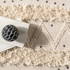 Arvin Olano x RugsUSA Chandy Textured Wool Area Rug, Ivory 6' x 9'