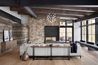 Example of a trendy living room design in Other