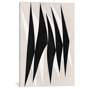 "Modern Art - Zebra Print Tribal Paint" by 5by5collective, 26x18x1.5"