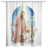 Watercolor Nativity 71x74 Shower Curtain