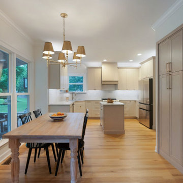 Transitional Kitchen Remodel Done With New Cabinets and Quartzite Countertop