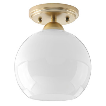 Progress Lighting P350075 Carisa 1 Light 7-3/8"W Semi-Flush Globe - Vintage