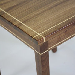 Walnut End Table with Maple Inlay - Side Tables And End Tables