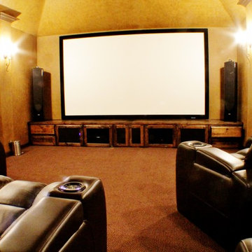 Media Room in Plano, TX featuring the Palliser "Equalizer" Theater Chairs