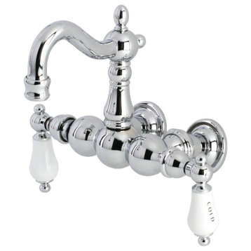 Kingston Brass CA1003T Heritage Wall Mounted Clawfoot Tub Filler - Polished