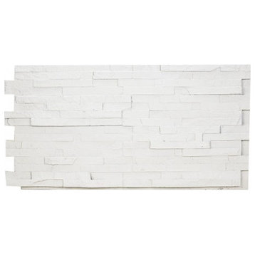 Faux Stone Wall Panel - MESA, Stone White, 24in X 48in Wall Panel