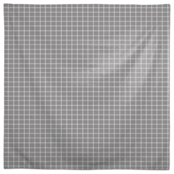 Line Grid Gray 58x58 Tablecloth