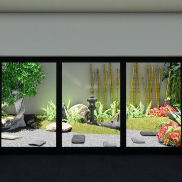 Japanese Garden with Tropical Vibes