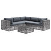 Pemberly Row Sectional with Cushions in Gray