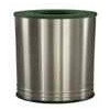 International Stainless Steel Trash Receptacle (Hunter Green Texture)