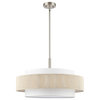 5-Light Double Drum Shaded Chandelier Ceiling Light