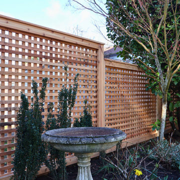 Framed lattice panel fence design