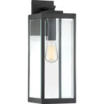 Quoizel - Quoizel WVR8407EK Westover 1 Light Outdoor Lantern - Earth Black - The clean lines and hand-riveted accents make the Westover a modern industrialist's dream. Long rectangular framework with clear glass panels provide an unobstructed view of the lantern's sleek interior. The earth black finish further enhances the versatility of this refined collection.