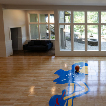 Two-Tiered Basement Designed for Family Fun