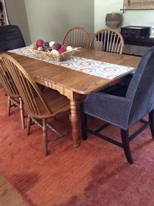 How to paint this table Nd chairs to brighten up the dining area