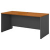 Series C 60W x 24D Credenza Desk in Natural Cherry - Engineered Wood