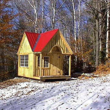 Custom Tiny Houses ~ Cross Gable Arched Entry