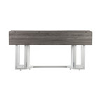 Holly & Martin Driness Drop Leaf Table, White and Weathered Gray