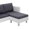 vidaXL Sofa Upholstered Sectional Sofa Couch with Cushions White Faux Leather