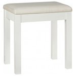 Bentley Designs - Atlanta White Painted Furniture Dressing Table Stool - Atlanta White Painted Dressing Table Stool features simple clean lines and a timeless style. The range is available in two tone, white painted or natural oak options, to suit any taste. Also manufactured with intricate craftsmanship to the highest standards so you know you are getting a quality product.
