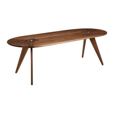 Most Por Walnut Oval Dining Room Tables For 2018 Houzz New Breed Furniture Network Oblong Dining Table Walnut 84 X36