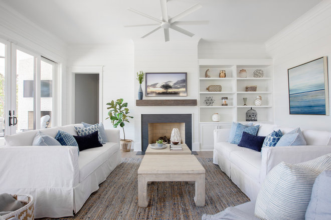 Beach Style Living Room by The Guest House Studio, ASID
