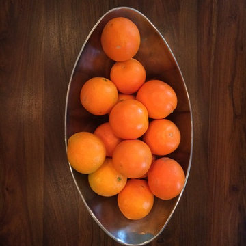 A Pop of Orange: A Gorgeous Mix of Black, White & Wood
