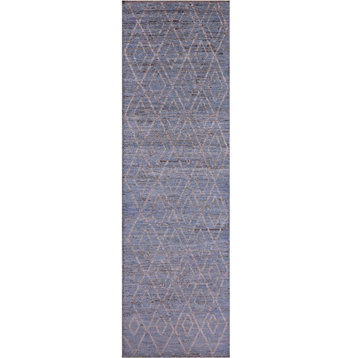 Runner Hand Knotted Moroccan Wool On Wool Rug 2' 9" X 9' 8" - Q18775