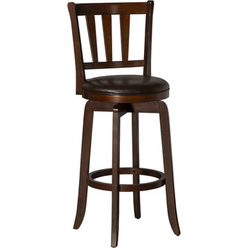 Catania Modern / Contemporary 43.5" Wood Transitional Bar Stool in Cherry