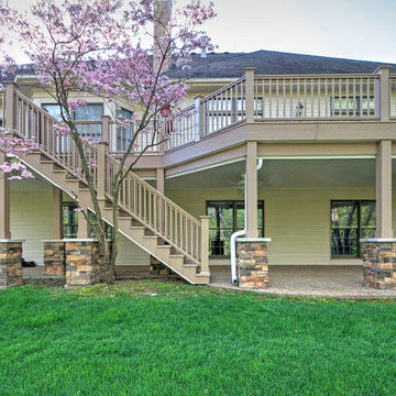 Composite Deck with Patio Below