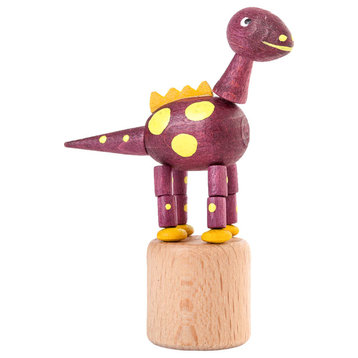 Dregeno Push Toy- Purple Dinosaur