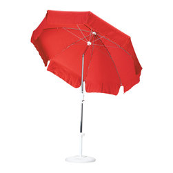 California Umbrella - California Umbrella Olefin 7.5' Patio Umbrella Push Button Tilt & Aluminum Frame - Outdoor Umbrellas